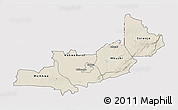 Shaded Relief 3D Map of Central, cropped outside