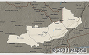 Shaded Relief 3D Map of Central, darken