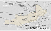 Shaded Relief 3D Map of Central, desaturated