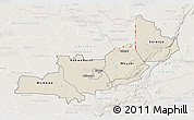 Shaded Relief 3D Map of Central, lighten