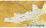 Shaded Relief 3D Map of Central, physical outside