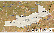 Shaded Relief 3D Map of Central, satellite outside