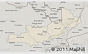 Shaded Relief 3D Map of Central, semi-desaturated
