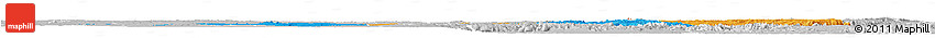 Political Horizon Map of Central, lighten, desaturated