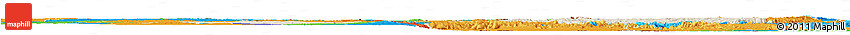Shaded Relief Horizon Map of Central, political outside