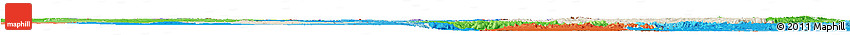 Shaded Relief Horizon Map of Central, political shades outside