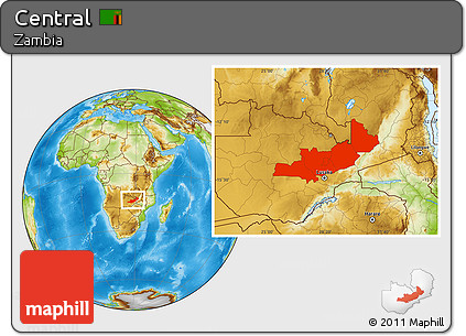 Physical Location Map of Central