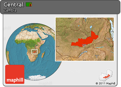 Satellite Location Map of Central