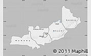 Gray Map of Central, single color outside