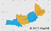 Political Map of Central, cropped outside