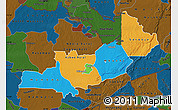 Political Map of Central, darken