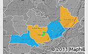 Political Map of Central, desaturated