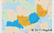Political Map of Central, lighten
