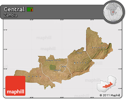Satellite Map of Central, cropped outside