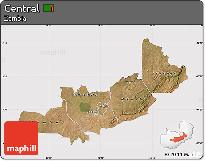 Satellite Map of Central, cropped outside