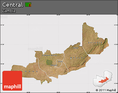 Satellite Map of Central, cropped outside
