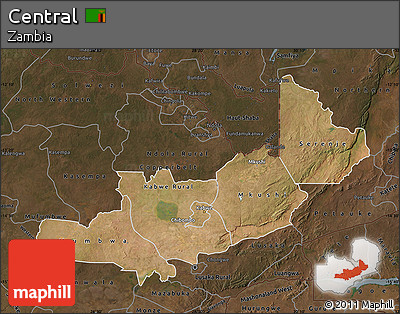 Satellite Map of Central, darken