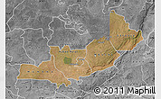 Satellite Map of Central, desaturated