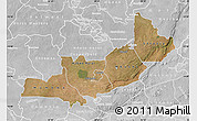 Satellite Map of Central, lighten, desaturated