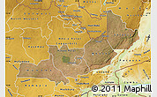 Satellite Map of Central, physical outside