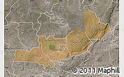 Satellite Map of Central, semi-desaturated