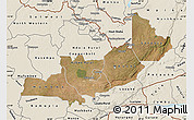Satellite Map of Central, shaded relief outside