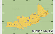 Savanna Style Map of Central, single color outside