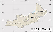 Shaded Relief Map of Central, cropped outside