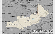 Shaded Relief Map of Central, darken, desaturated