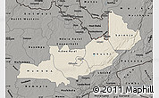 Shaded Relief Map of Central, darken, semi-desaturated