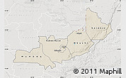 Shaded Relief Map of Central, lighten, semi-desaturated