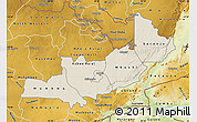 Shaded Relief Map of Central, physical outside