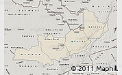 Shaded Relief Map of Central, semi-desaturated