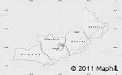 Silver Style Map of Central, single color outside