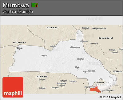 Classic Style 3D Map of Mumbwa