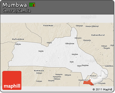 Classic Style 3D Map of Mumbwa
