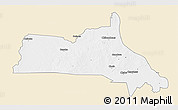 Classic Style 3D Map of Mumbwa, single color outside