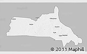 Gray 3D Map of Mumbwa, single color outside