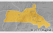Physical 3D Map of Mumbwa, desaturated