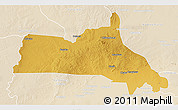 Physical 3D Map of Mumbwa, lighten