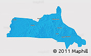 Political 3D Map of Mumbwa, cropped outside
