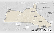 Shaded Relief 3D Map of Mumbwa, desaturated