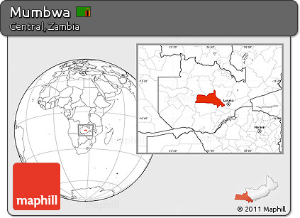 Blank Location Map of Mumbwa