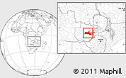 Blank Location Map of Mumbwa, highlighted parent region, within the entire country