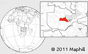 Blank Location Map of Mumbwa, highlighted parent region