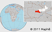 Gray Location Map of Mumbwa, highlighted parent region