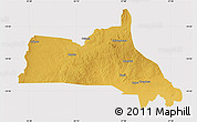 Physical Map of Mumbwa, cropped outside