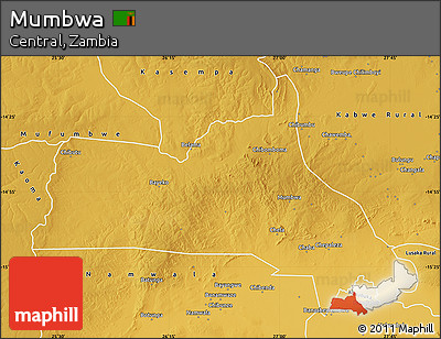 Physical Map of Mumbwa