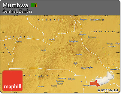Physical Map of Mumbwa