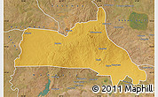 Physical Map of Mumbwa, satellite outside